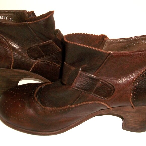 Pep Monjo Spain Handmade Eco-Friendly Low-Heel Booties 9M $325 - Picture 3 of 10